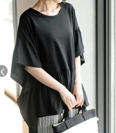 【未使用】r.p.s 冷感カノコワイドギャザープルオーバー　黒 — image 2