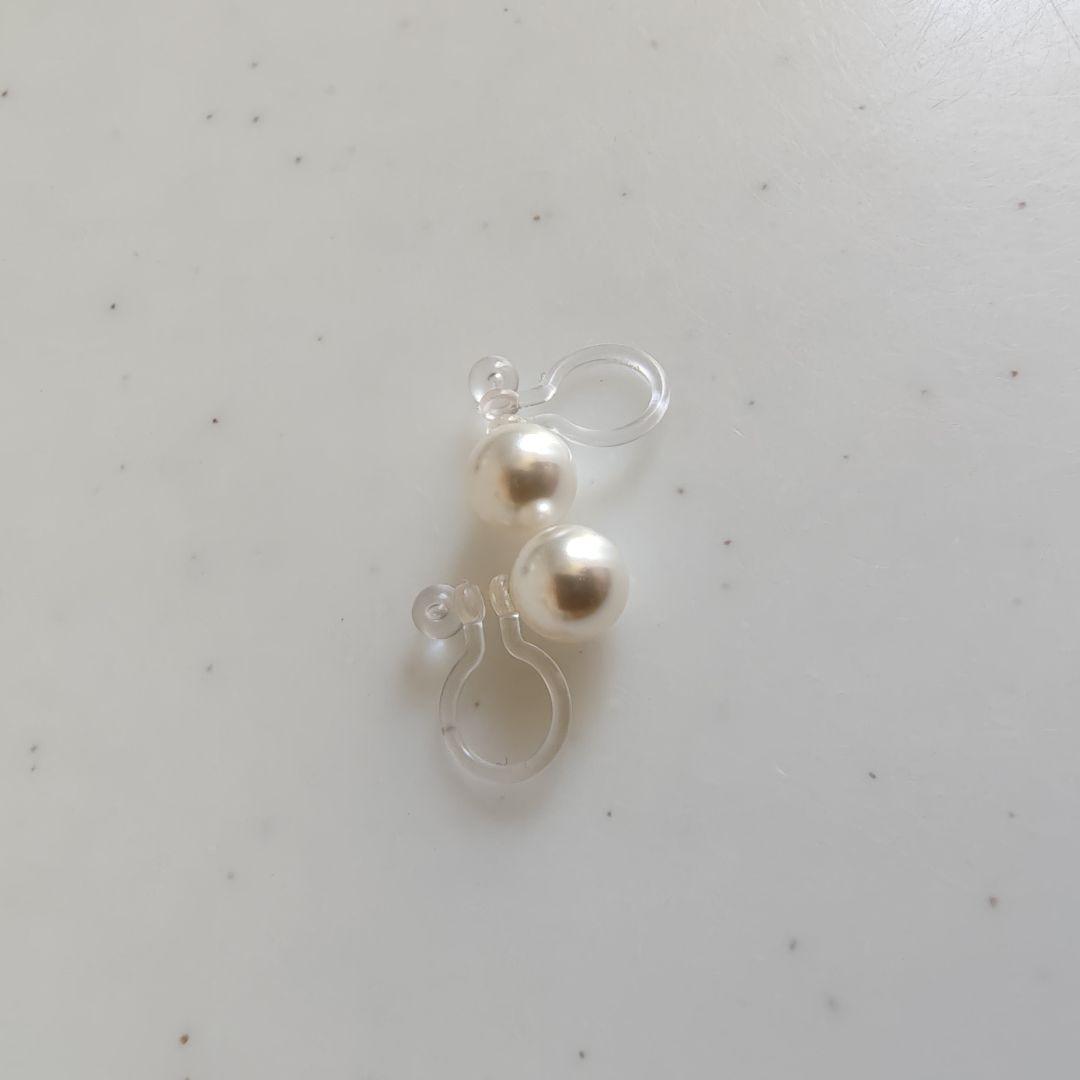 【美品】VOTRE COUTURE／パール 樹脂 イヤリング／ホワイト 6mm — image 3