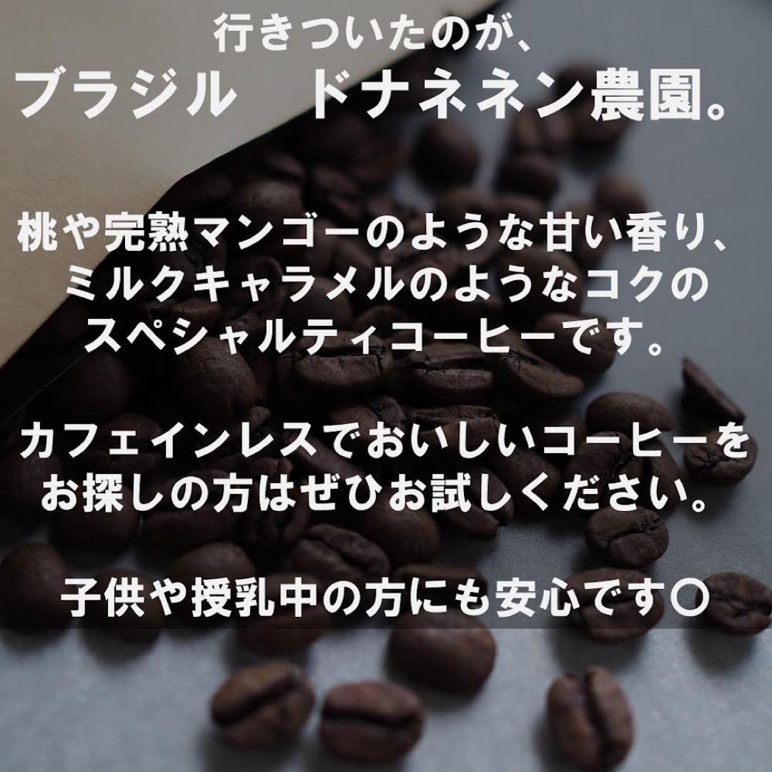 デカフェ/カフェインレス　ブラジル　天然酵母発酵　自家焙煎コーヒー豆　100g — image 4