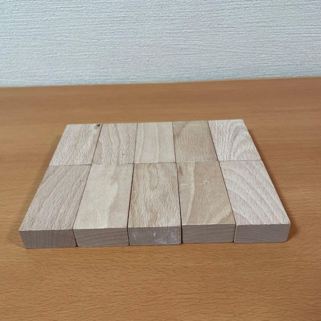 木遊舎　もくゆうしゃ　木製 積み木 ブロック 10ピース 知育玩具 — image 3