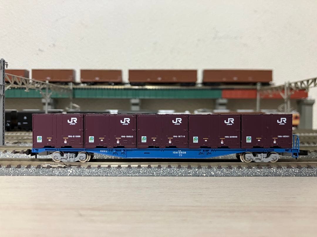 TOMIXコキ104形 KATO 19Gコンテナ積載貨車 — image 5