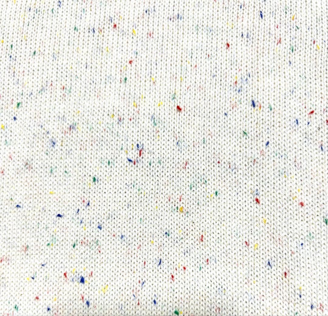 ブロークンベース ドローコード カラーネップ ニットポロシャツ M 白系 — image 3