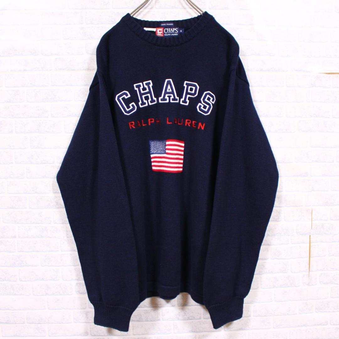 CHAPS RALPH LAUREN 星条旗 ロゴ 刺繍 ニット セーター — image 2