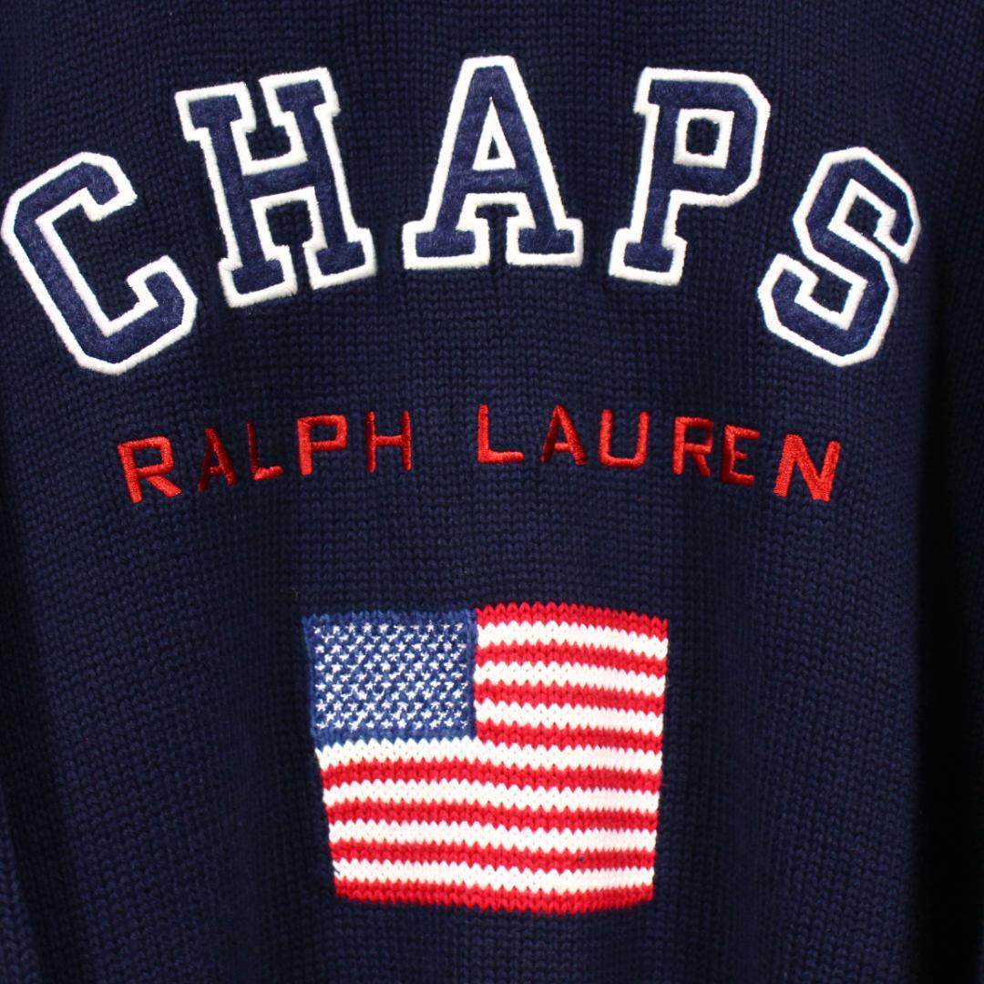 CHAPS RALPH LAUREN 星条旗 ロゴ 刺繍 ニット セーター — image 3