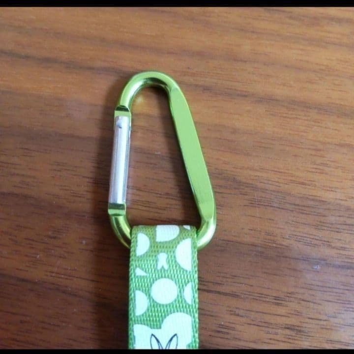 匿名配送　未使用　カラビナ　キーホルダー　犬　グリーン　緑　dog　男女兼用 — image 3