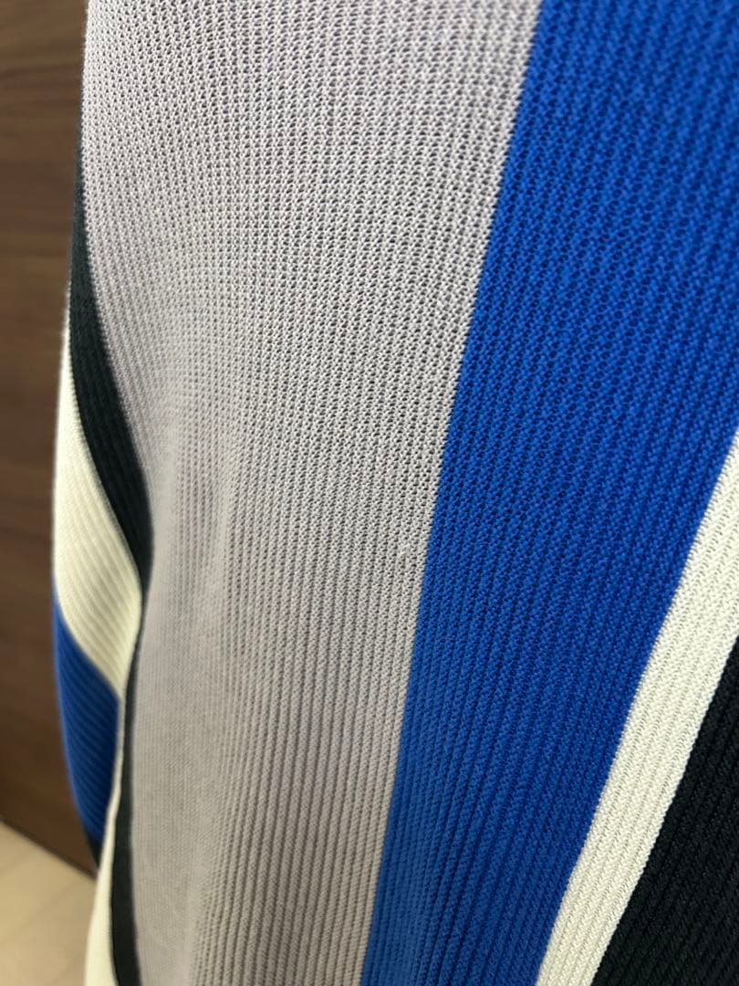 AZUL メンズ ストライプ 7分袖 ニット セーター サイズ L — image 4