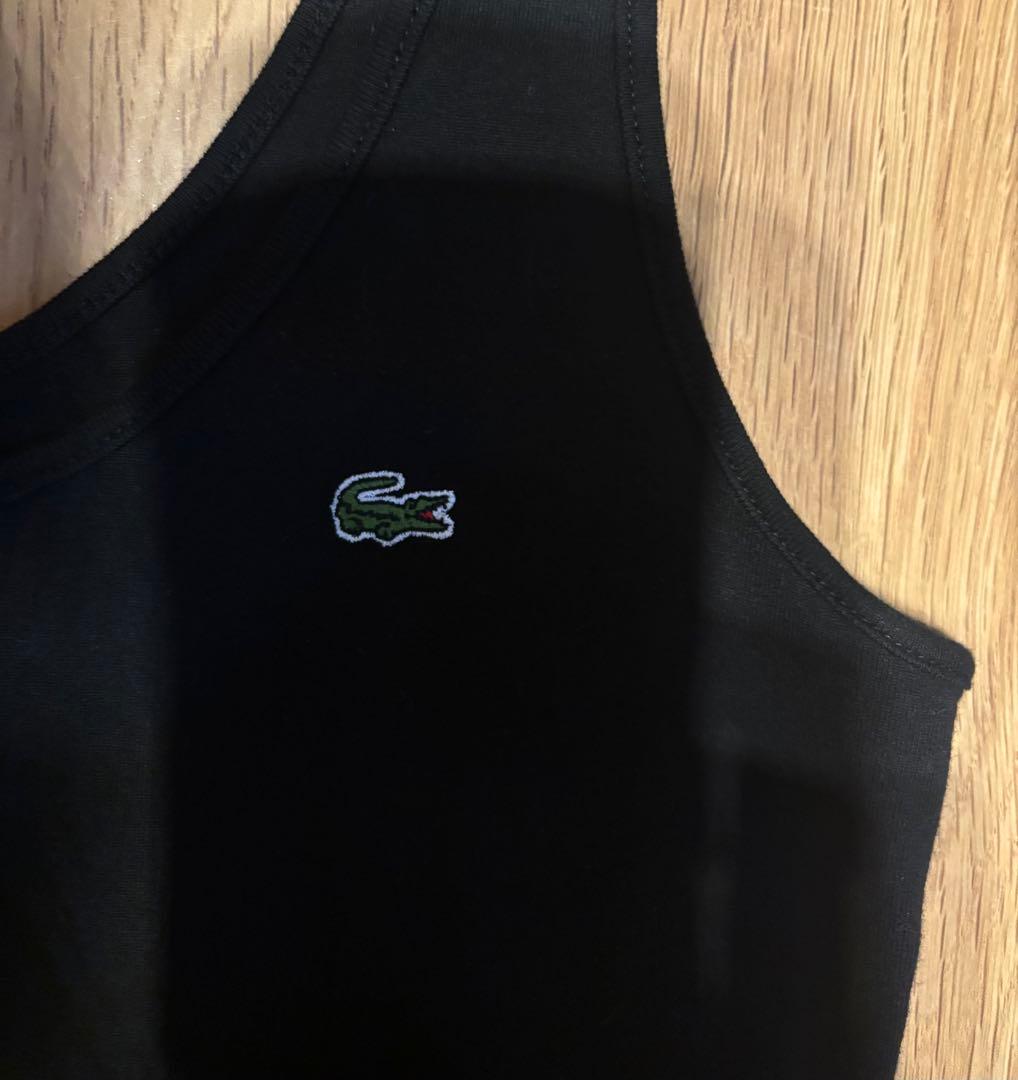 美品 LACOSTE ラコステ コットン タンクトップ 黒 42 — image 4