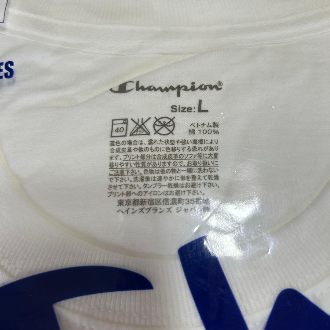 Champion 半袖丸首シャツ 2枚組 ホワイト Lサイズ — image 4