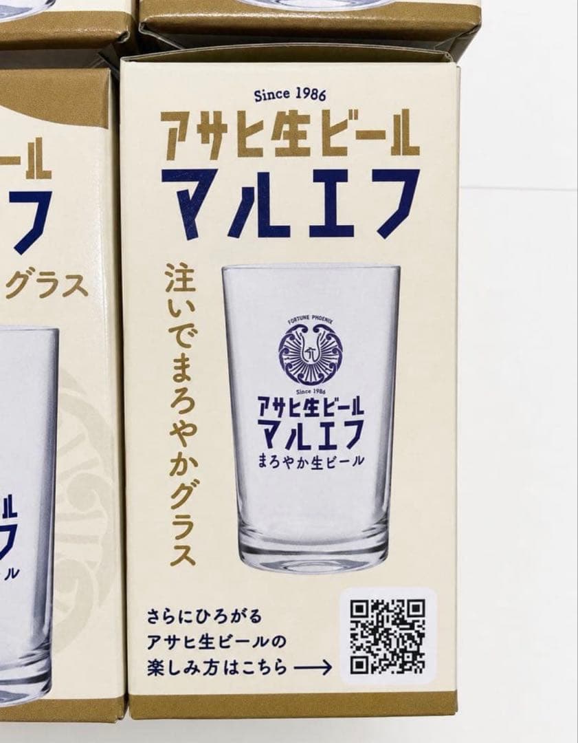 アサヒ生ビール マルエフ 注いでまろやか　グラス 4個　コースター　ステッカー — image 2