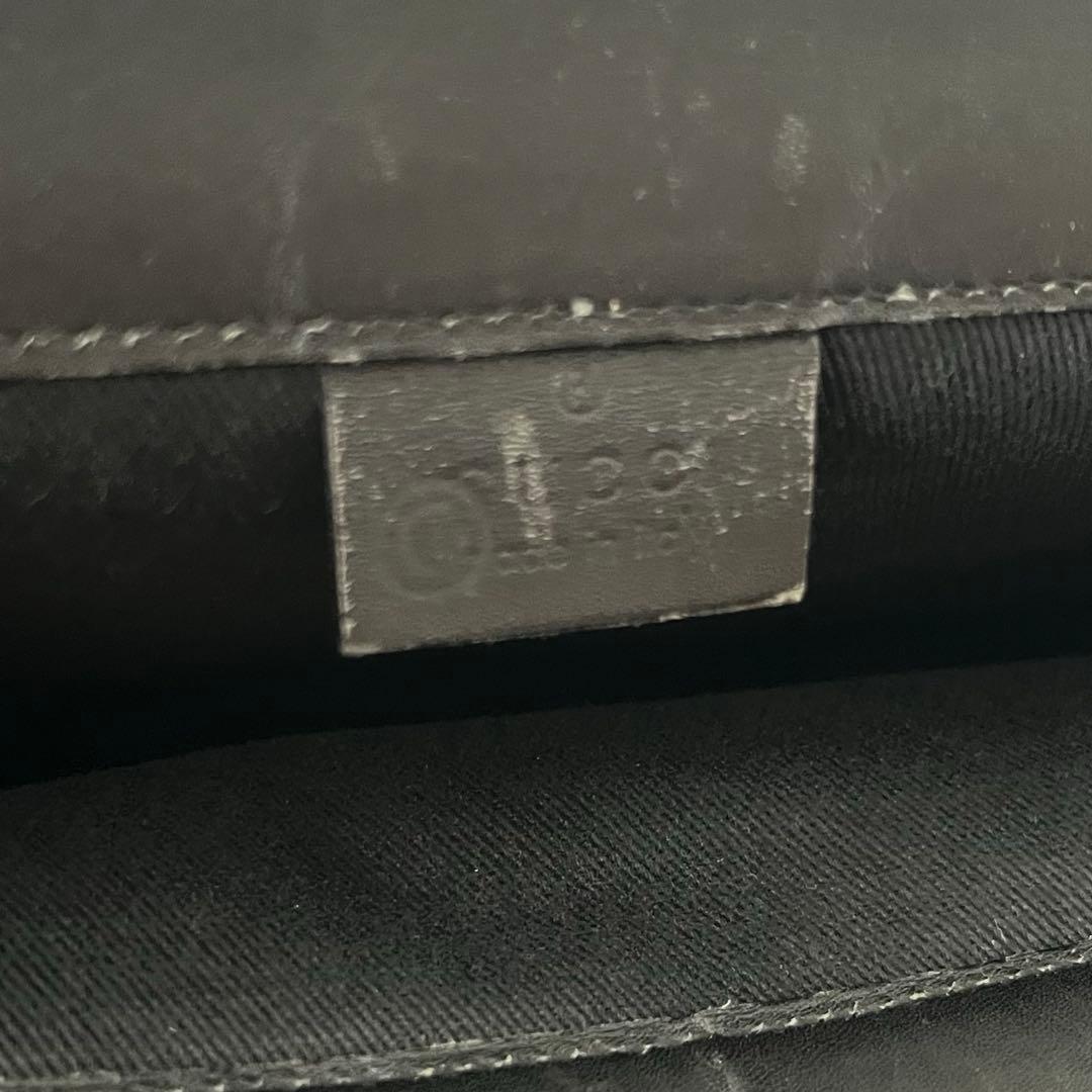 GUCCI グッチ スウェード レザー ハンドバッグ ブラック — image 3