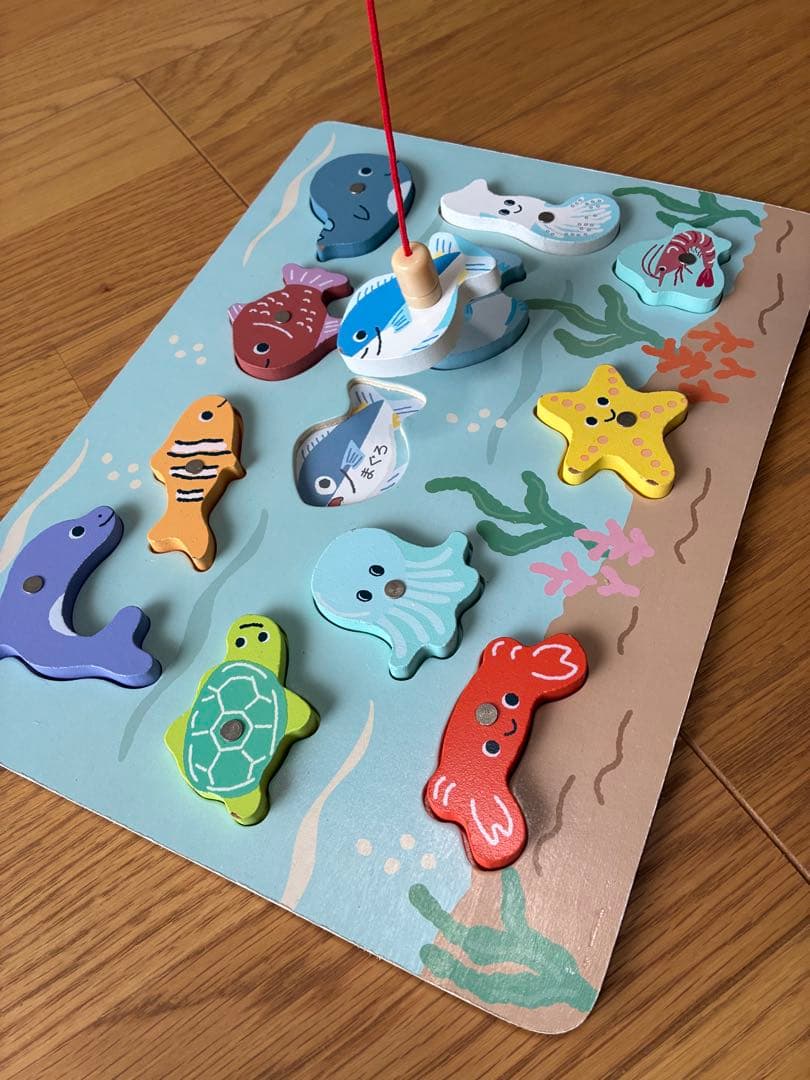 木製 マグネット 釣り遊び 知育玩具 — image 2