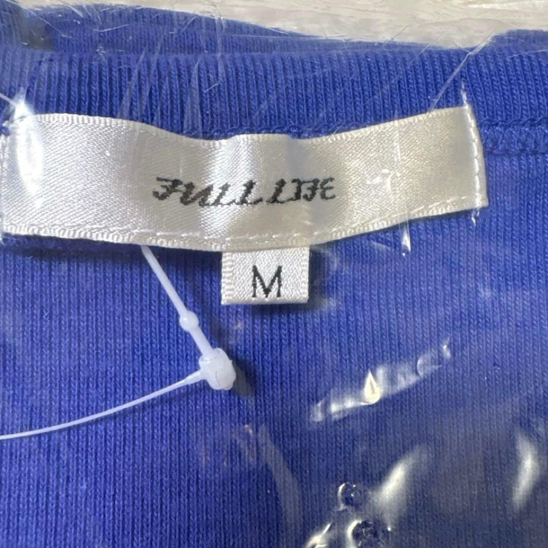 新品タグ付 FULL LIFE 長袖 Vネック カットソー ロイヤルブルー M — image 3