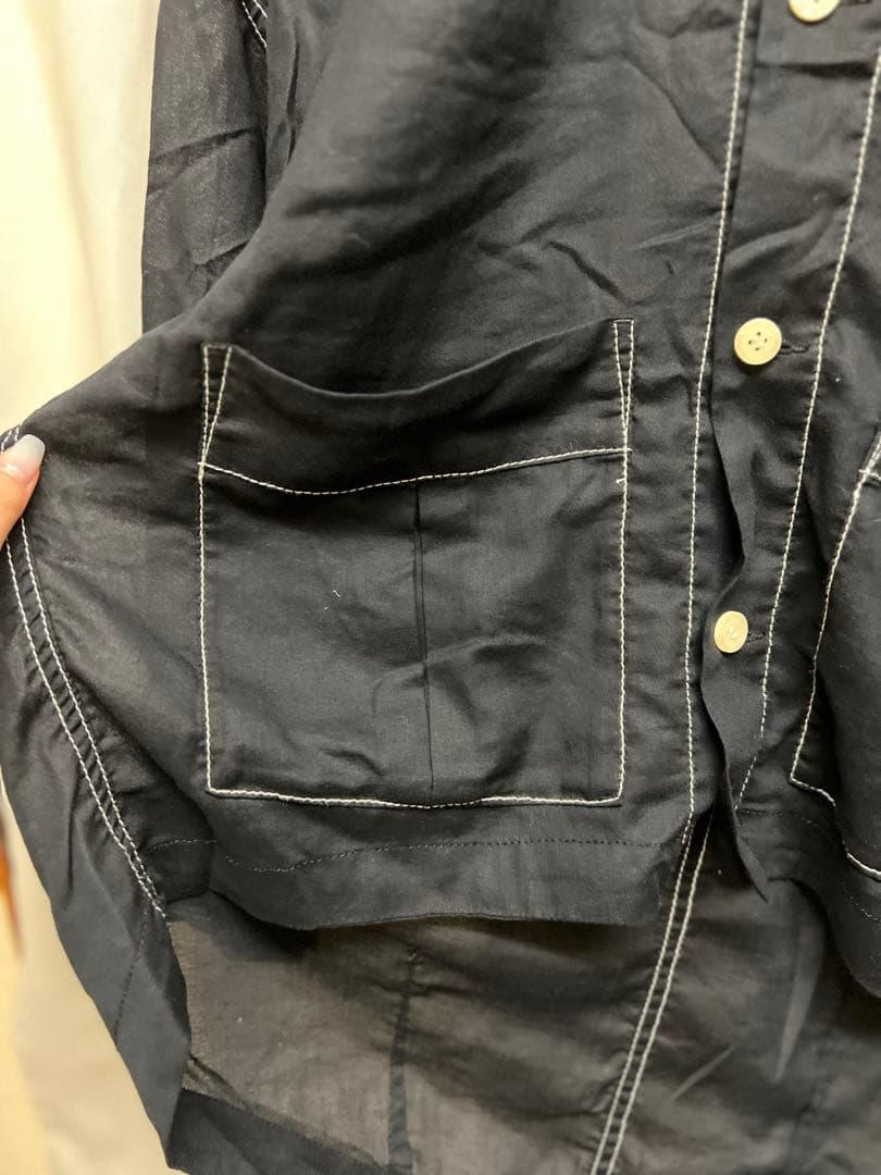 ニコアンド　ボトム　コットン　セットアップ　ブラック — image 3