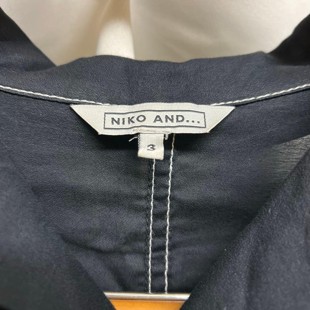 ニコアンド　ボトム　コットン　セットアップ　ブラック — image 4