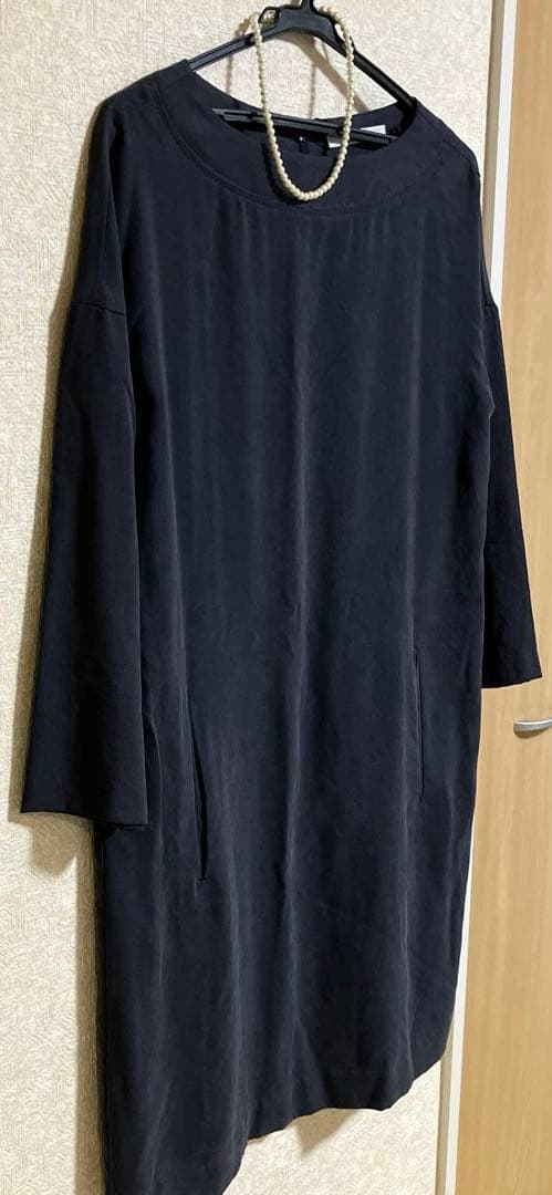 【新品・タグ付き】東京スタイル　ネイビー 長袖ワンピース FREE — image 5