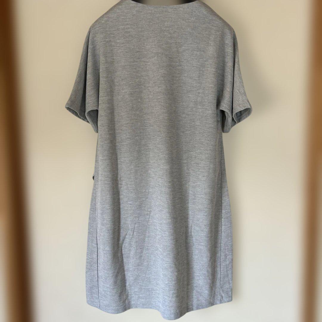 【美品】Ranan グレー 半袖 チュニック カットソー Mサイズ — image 2