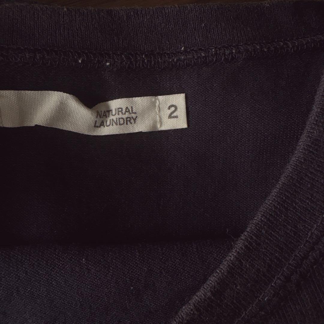 NATURAL LAUNDRY ネイビー半袖Tシャツ — image 5