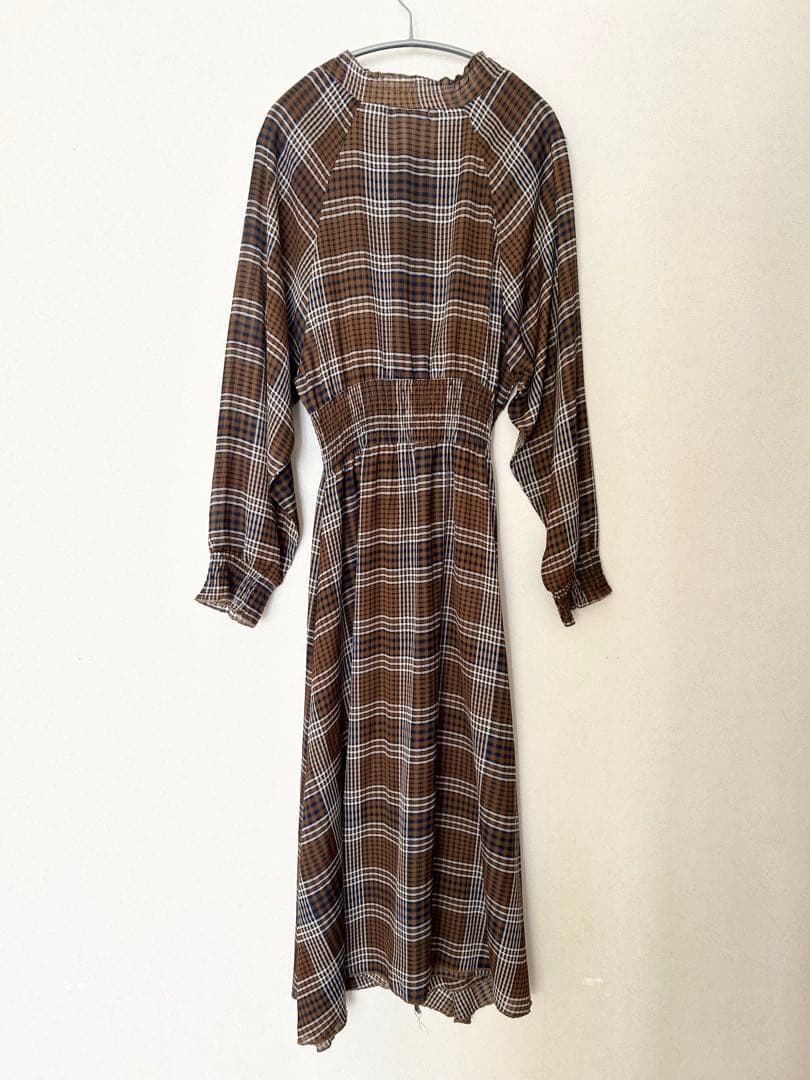 【美品】non-hedge トップス ドレープ チェック 春 夏 秋 — image 3