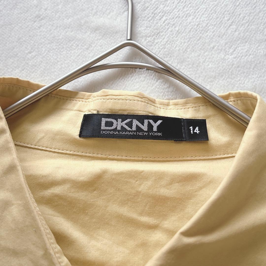 ダナキャランニューヨーク DKNY 長袖シャツ コットン100% 薄手 黄色 — image 3