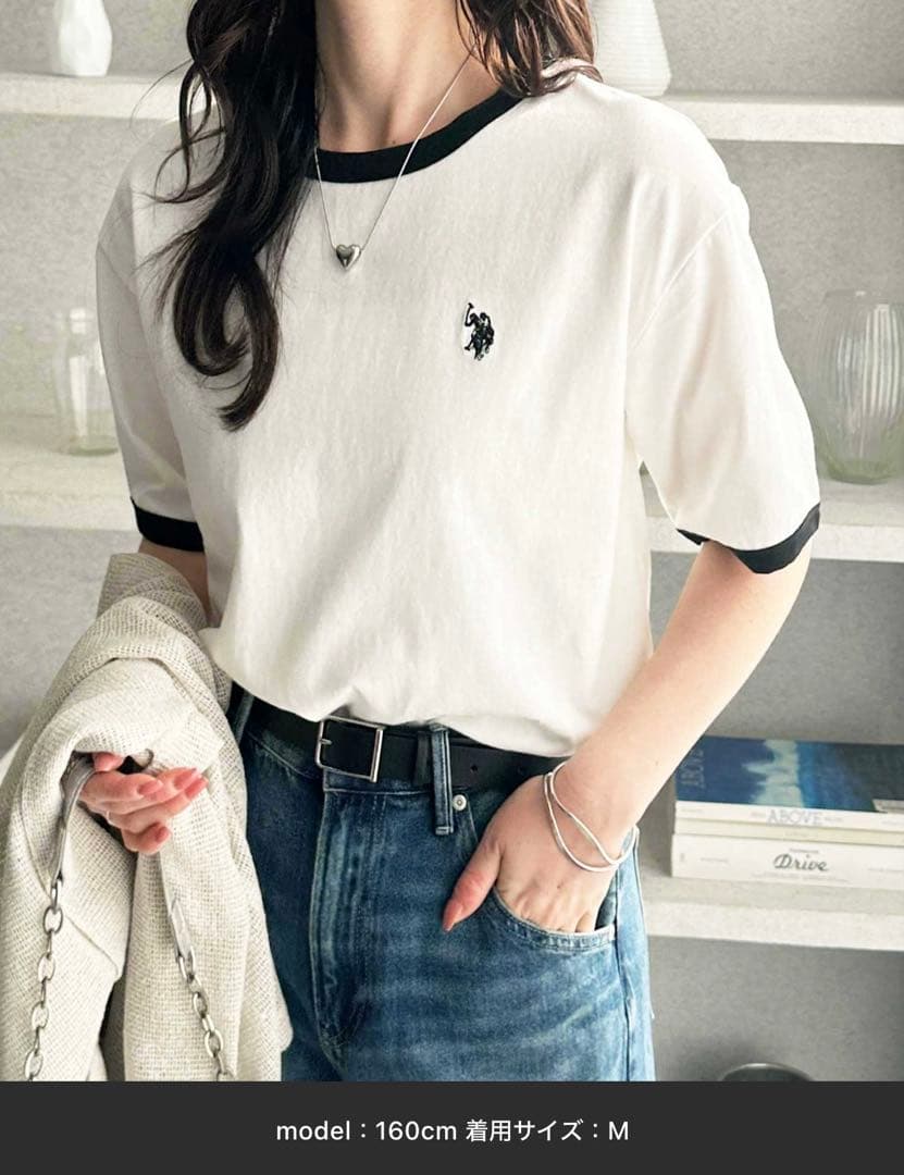 GeeRA別注【U.S. POLO ASSN.】接触冷感配色リンガーＴシャツ M — image 2