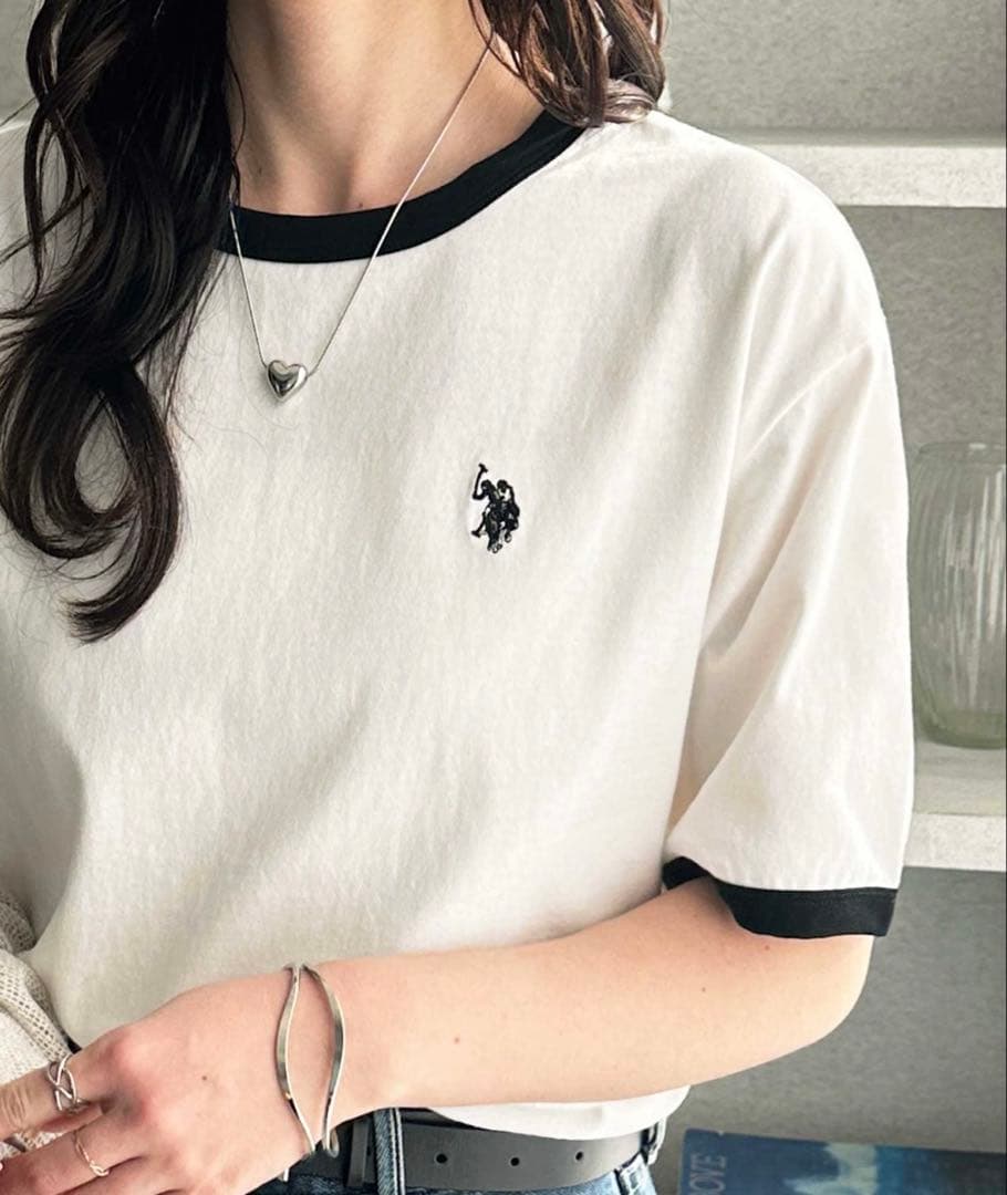 GeeRA別注【U.S. POLO ASSN.】接触冷感配色リンガーＴシャツ M — image 3