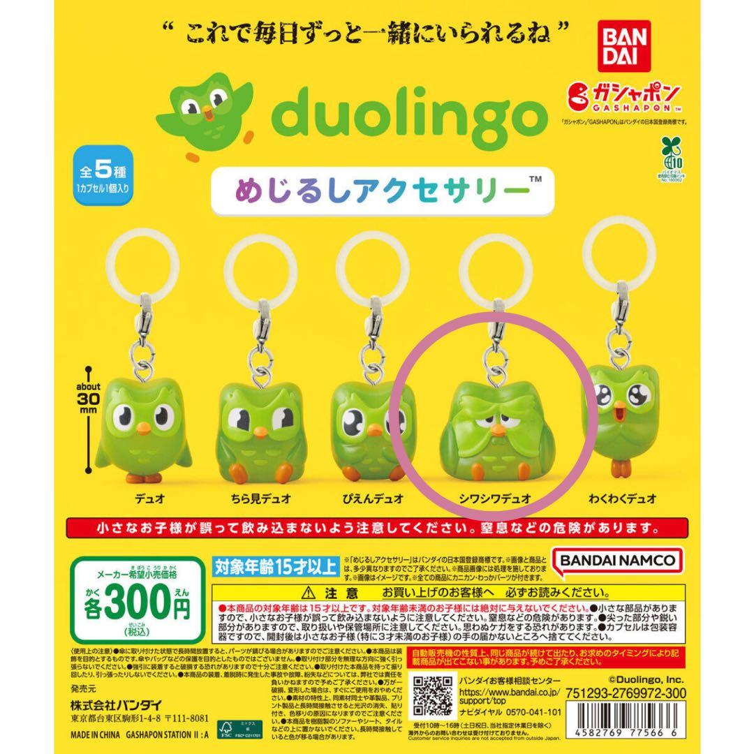 duolingo　めじるしアクセサリー　シワシワデュオ — image 2