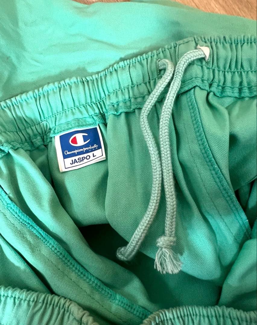 【即購入OK】希少 レトロ チャンピオン ミントグリーン トラックパンツ L — image 5