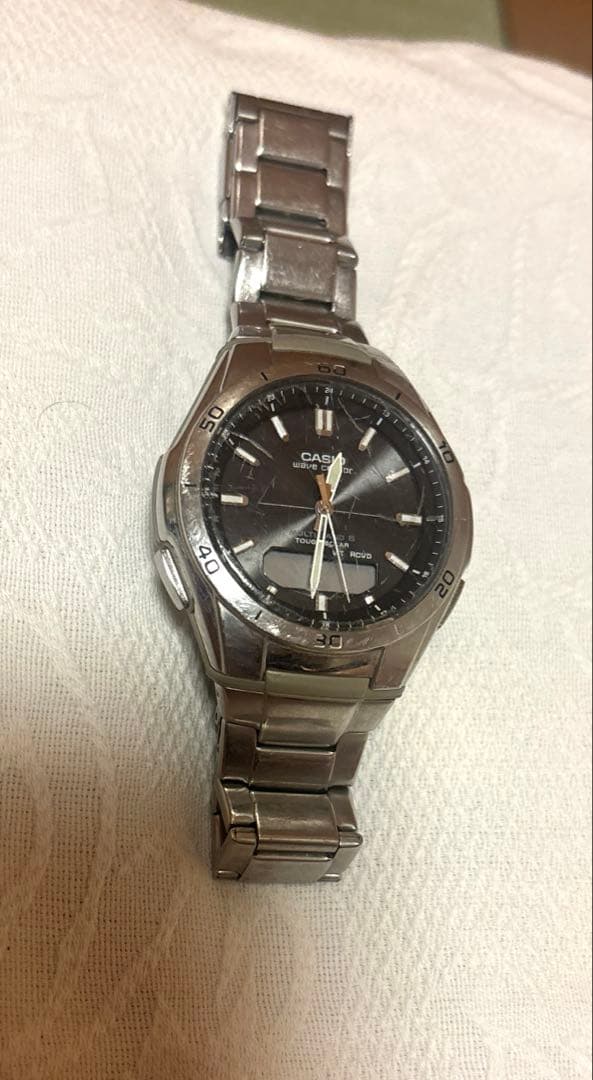 ジャンク品　CASIO wave ceptor タフソーラー 電波時計 本体 — image 4
