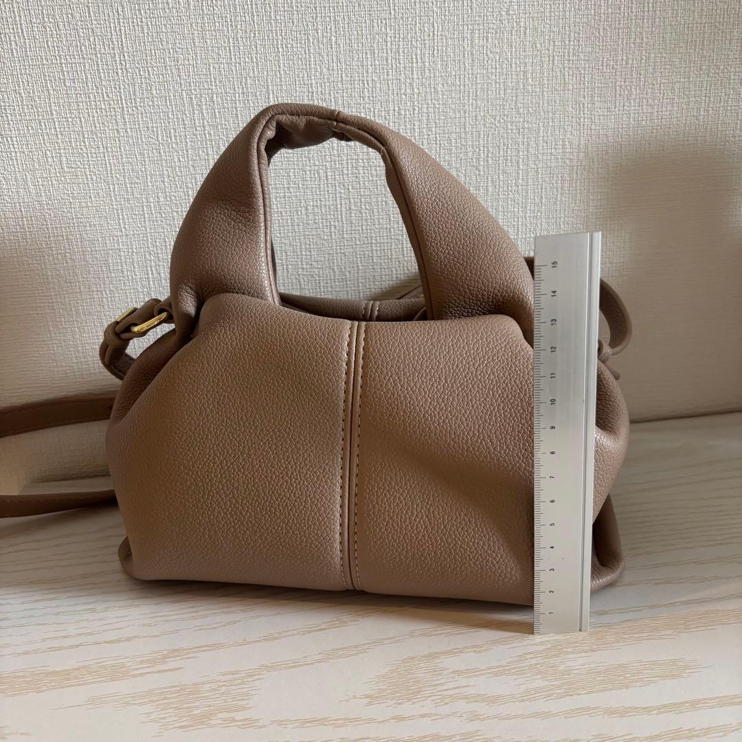 2WAY ミニハンドバッグ ショルダー グレージュ — image 2