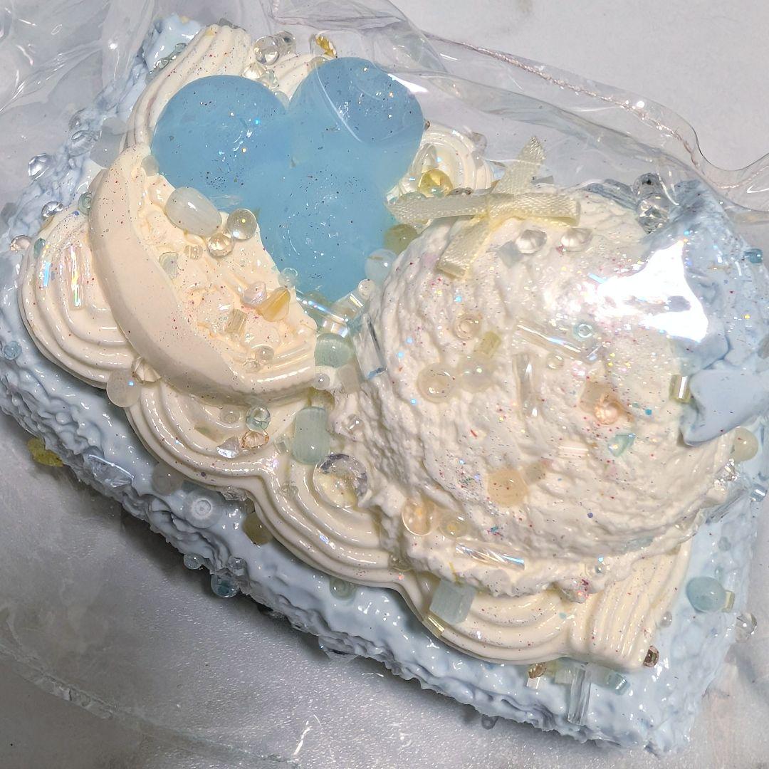 nienienie キラキラ水色アイスケーキ 水色ケーキ スクイーズ — image 3