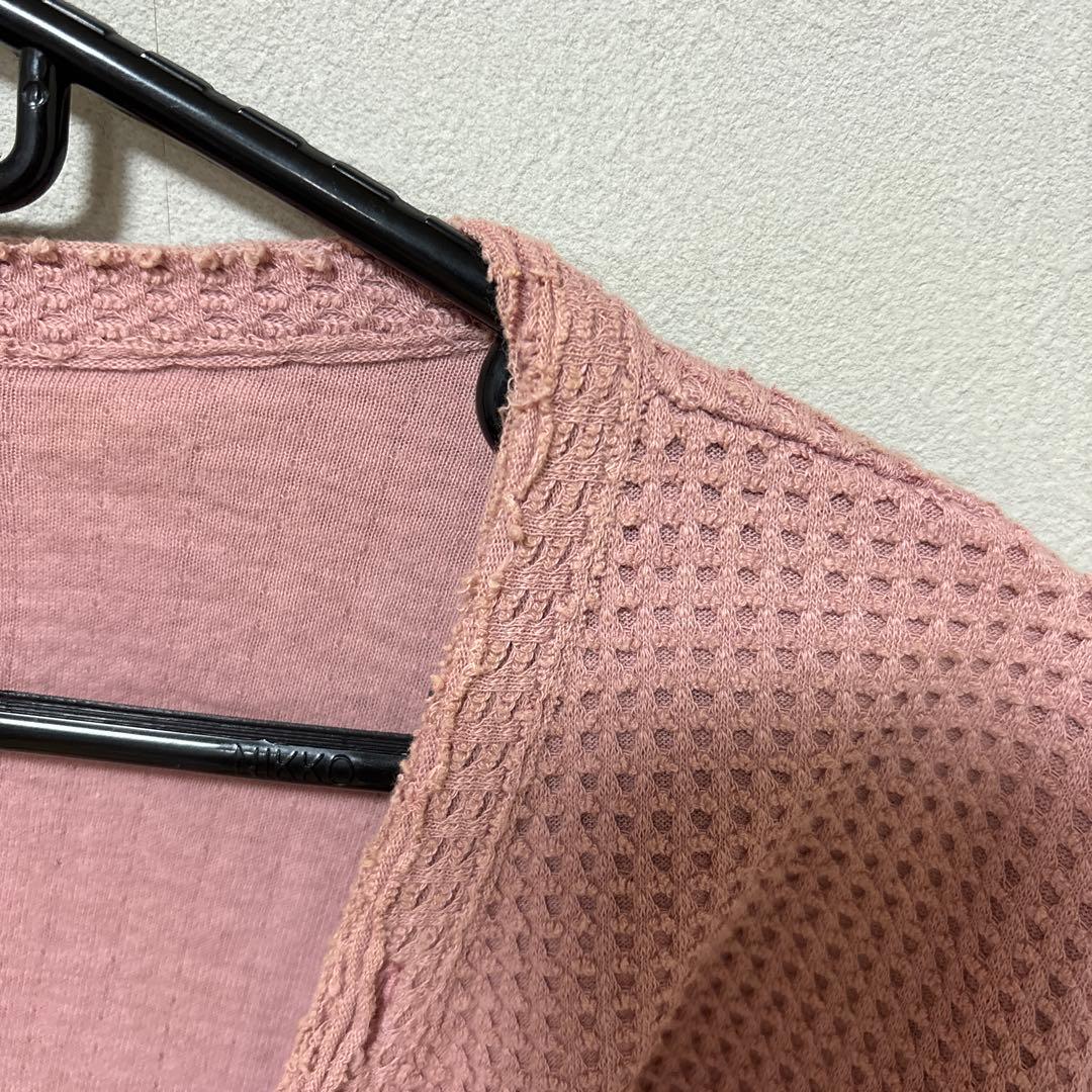 marquistone くすみピンク　コットン　ワッフル　ニット　カットソー — image 5