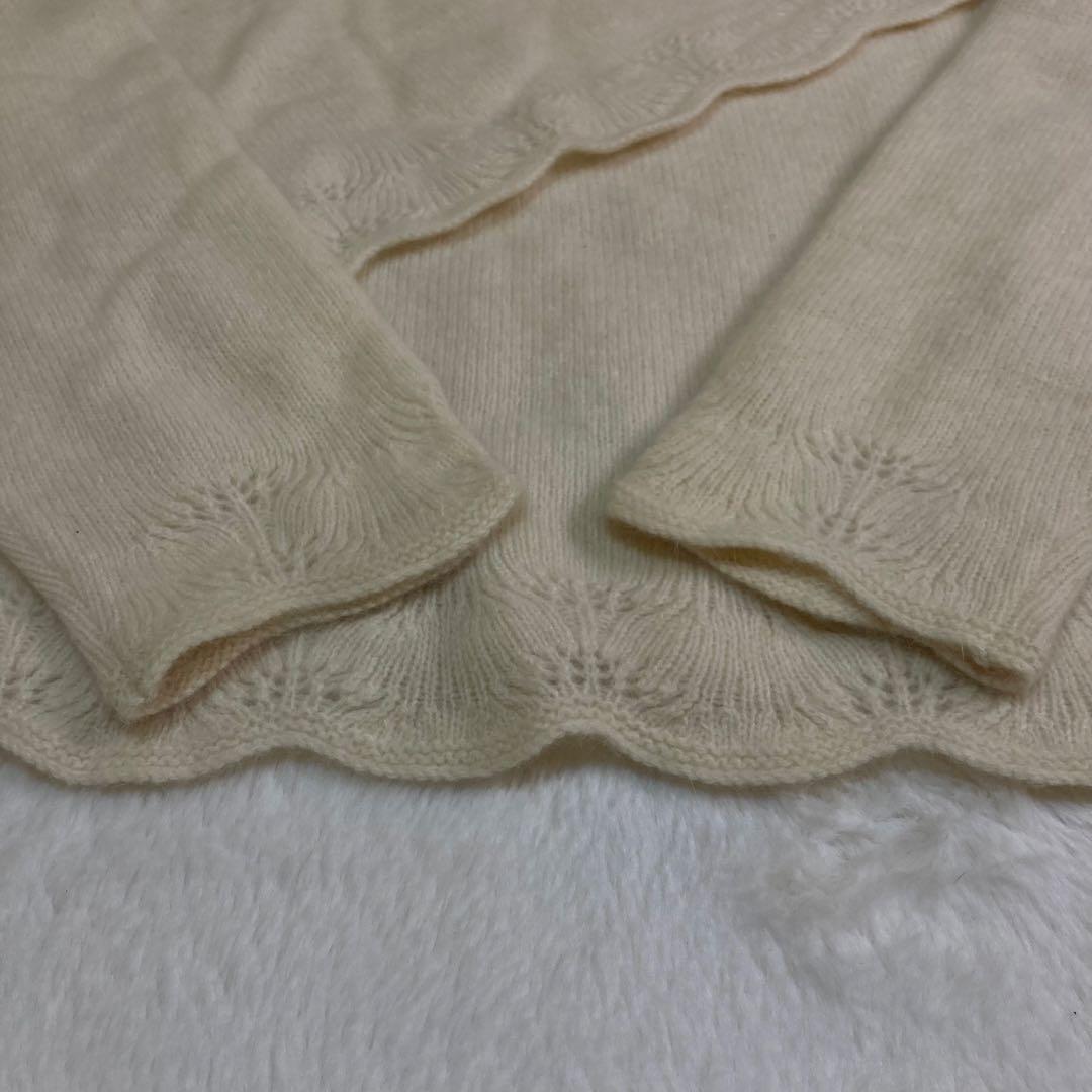 VIN ROSE ニット　セーター　クリーム色 ウール90%(内アンゴラ20%) — image 5