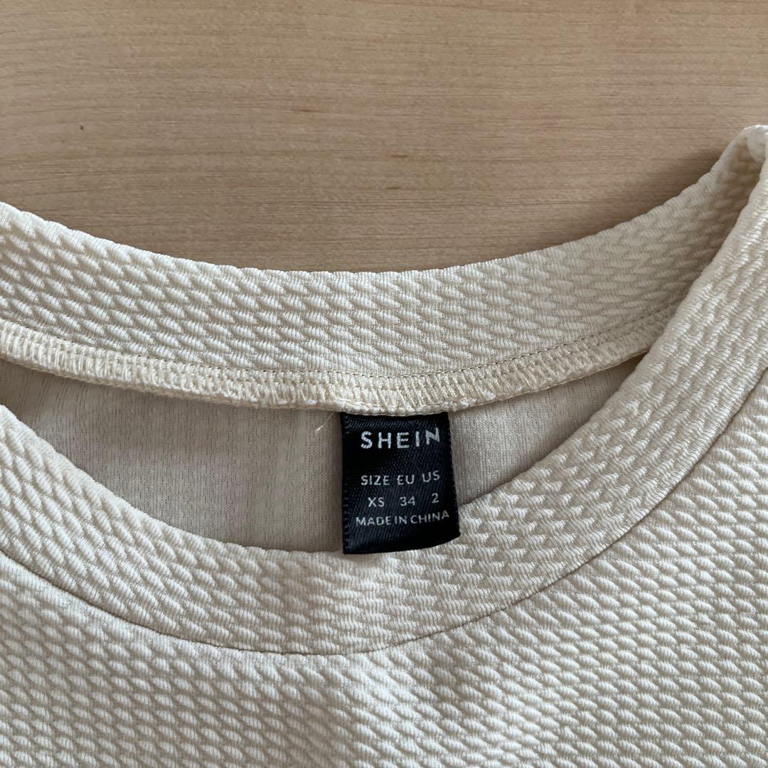 SHEIN 半袖Tシャツ OVER THINKING ホワイト XS — image 2