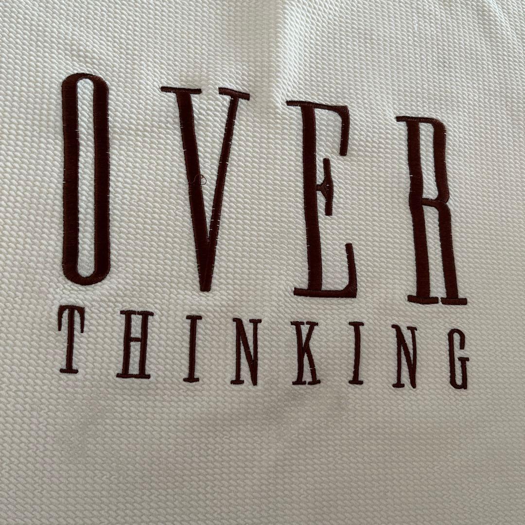 SHEIN 半袖Tシャツ OVER THINKING ホワイト XS — image 3