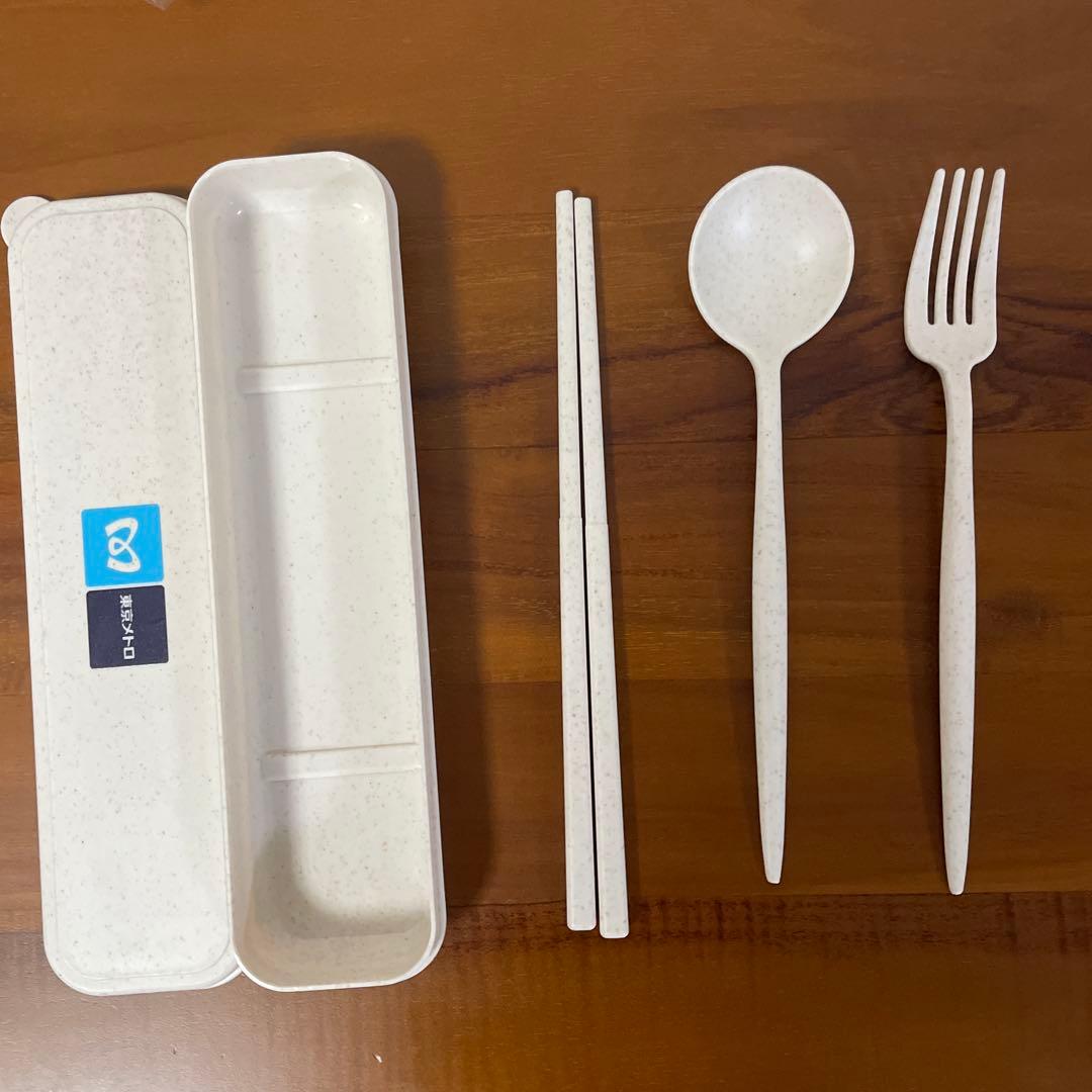 新品　東京メトロ カトラリーセット 箸 フォーク スプーン — image 4