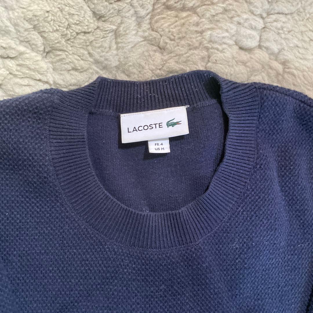 LACOSTE ネイビー ストライプ セーター — image 3