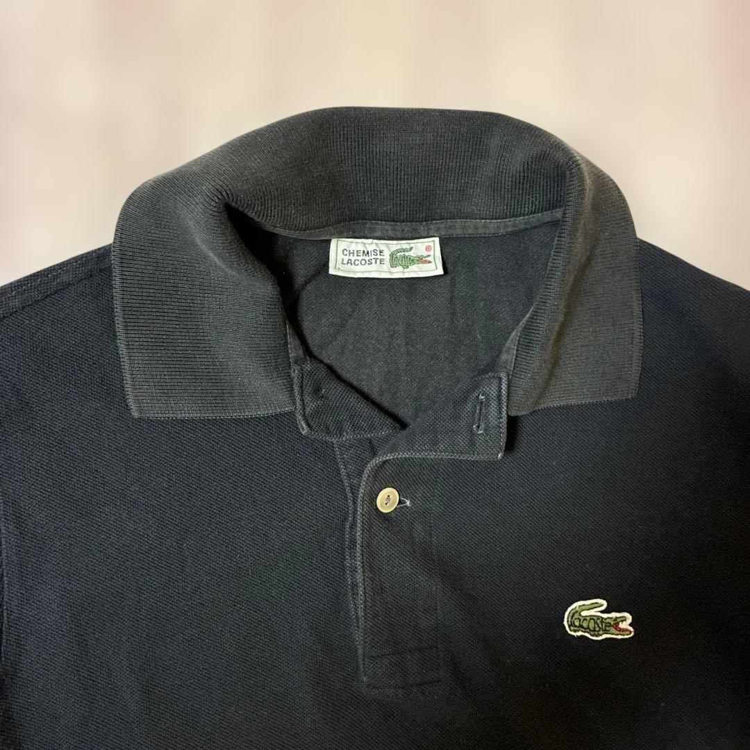 CHEMISE LACOSTE 文字ワニ サイズ2 ブラックD-TK 2029 — image 2