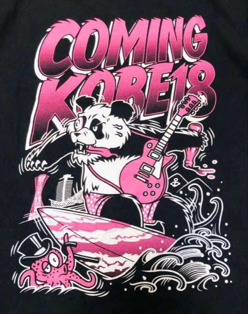 COMING KOBE 18 フェスTシャツ バンT ブラック L — image 4
