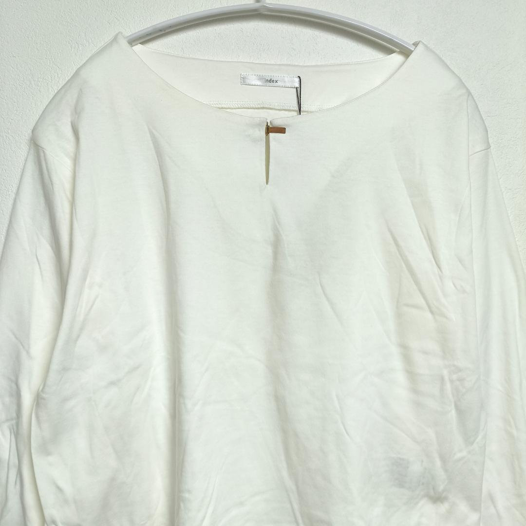 美品【index】長袖カットソー Mサイズ 白 UVケア 冷感 3020 — image 3