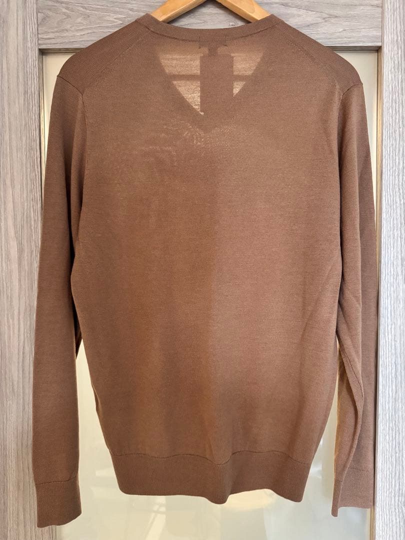 UNIQLO Extra Fine Merino Vネックセーター ブラウン M — image 2