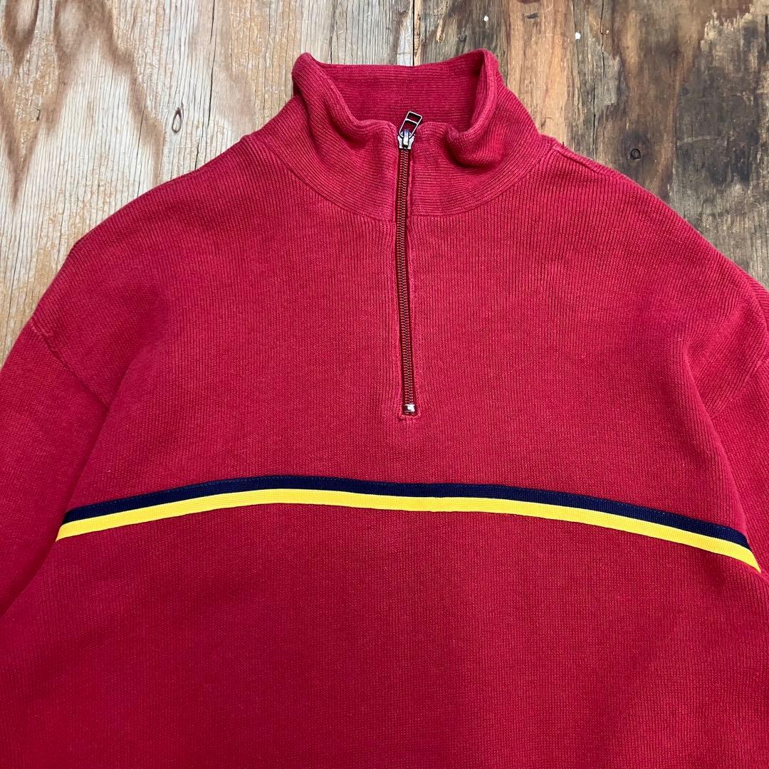 90s OLD GAP ハーフジップ コットンニット ボーダー vintage — image 3