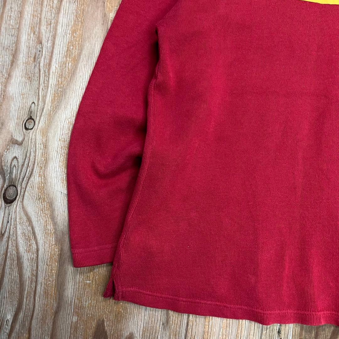 90s OLD GAP ハーフジップ コットンニット ボーダー vintage — image 4