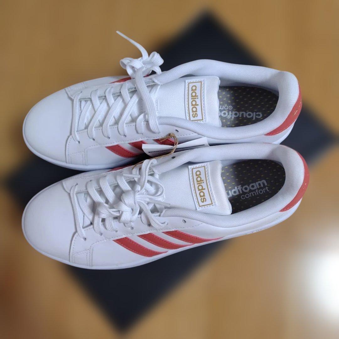 adidas スニーカー ホワイト レッド — image 2