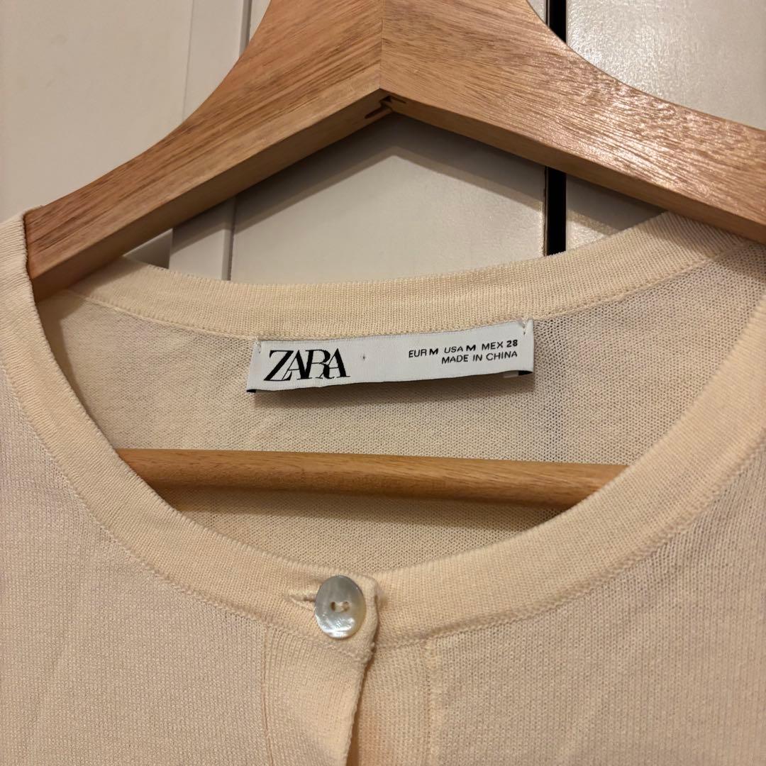 ZARA 長袖 クルーネック ボタン付き カットソー M — image 3