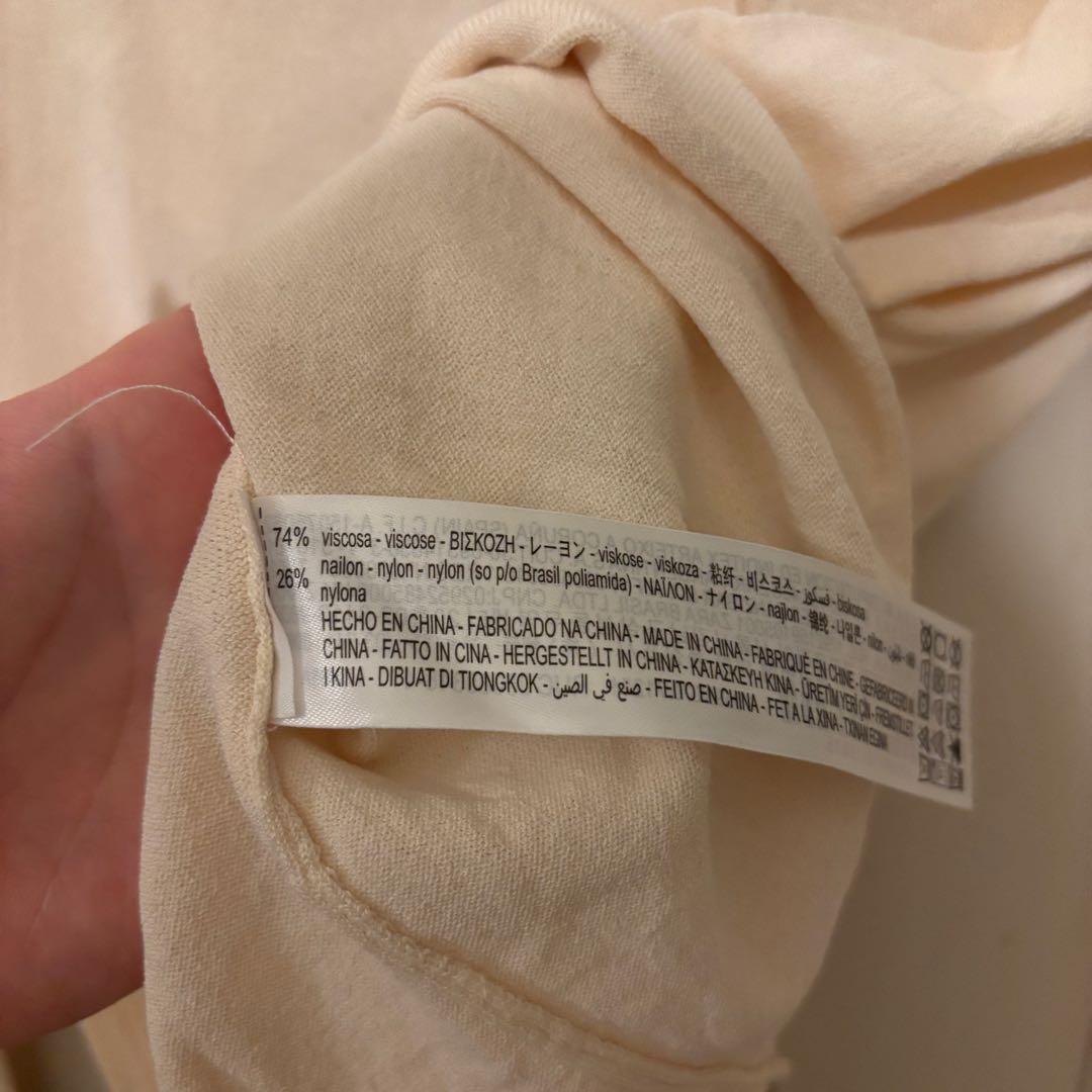 ZARA 長袖 クルーネック ボタン付き カットソー M — image 4