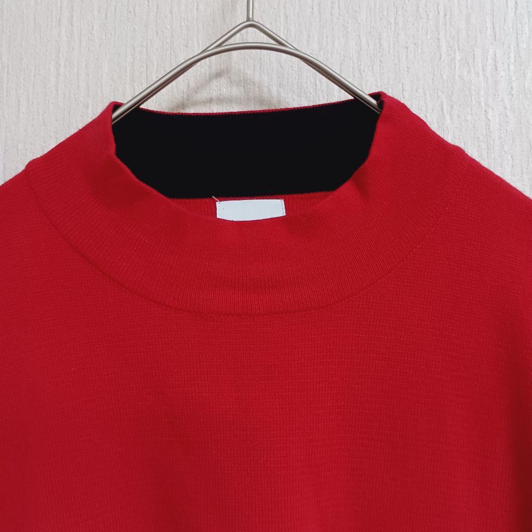 ZARA ザラ 半袖ニット ブラックステッチ レッドカラー オーバーサイズ M — image 2