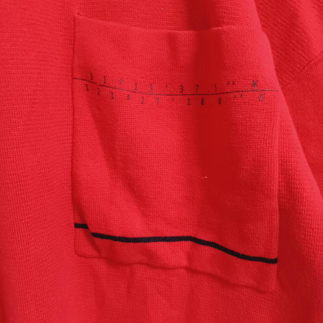 ZARA ザラ 半袖ニット ブラックステッチ レッドカラー オーバーサイズ M — image 3