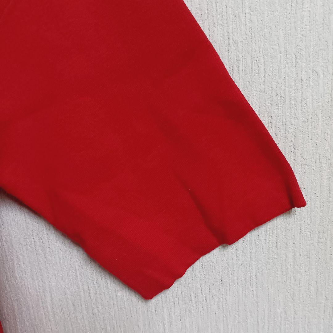 ZARA ザラ 半袖ニット ブラックステッチ レッドカラー オーバーサイズ M — image 4