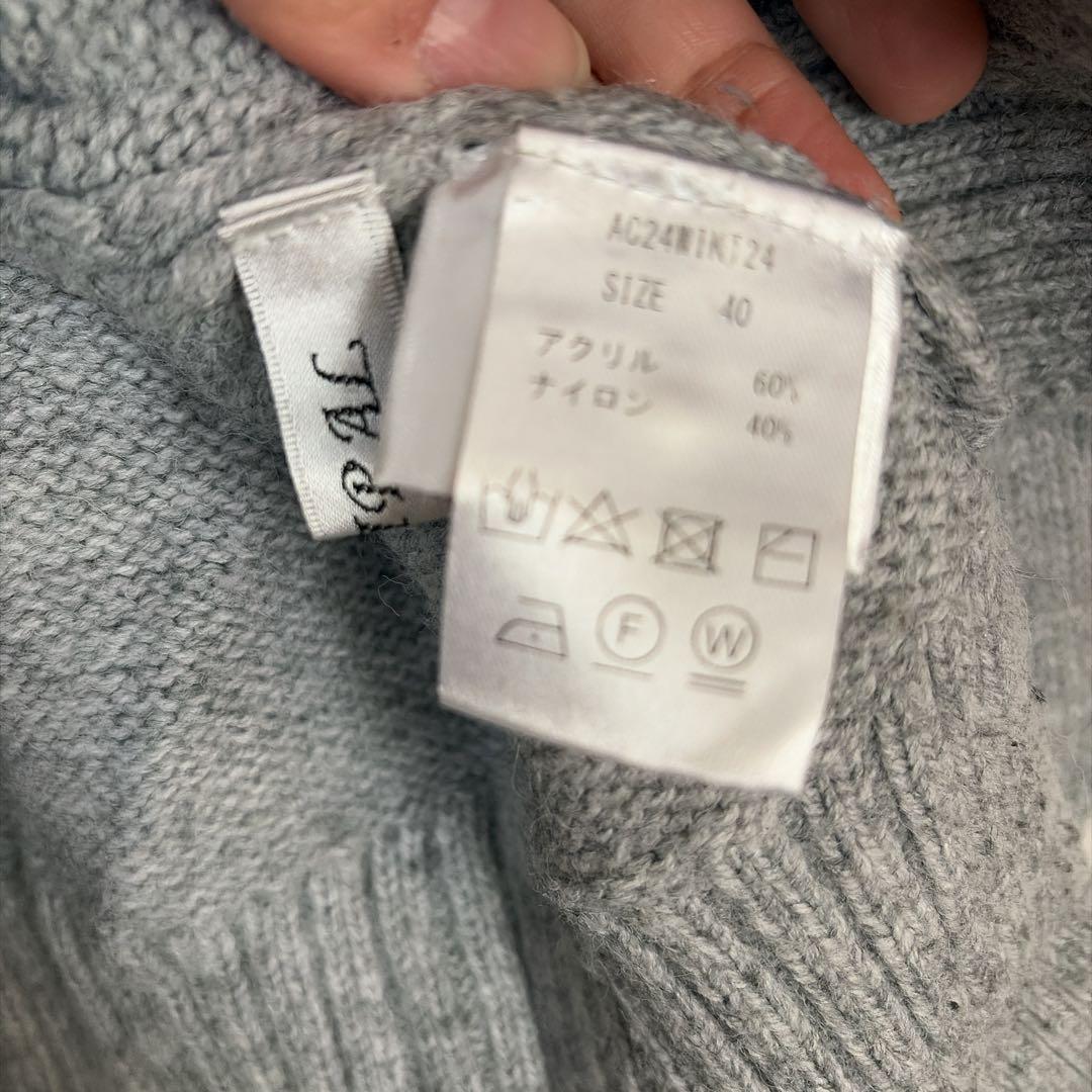 RAMIRAL 【40】 ニット グレー セーター レディース オーバーサイズ — image 3