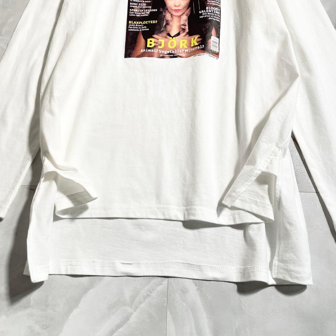 M19174 極美品　リリーブラウン×スピン　ロングスリーブTシャツ　白　F — image 5